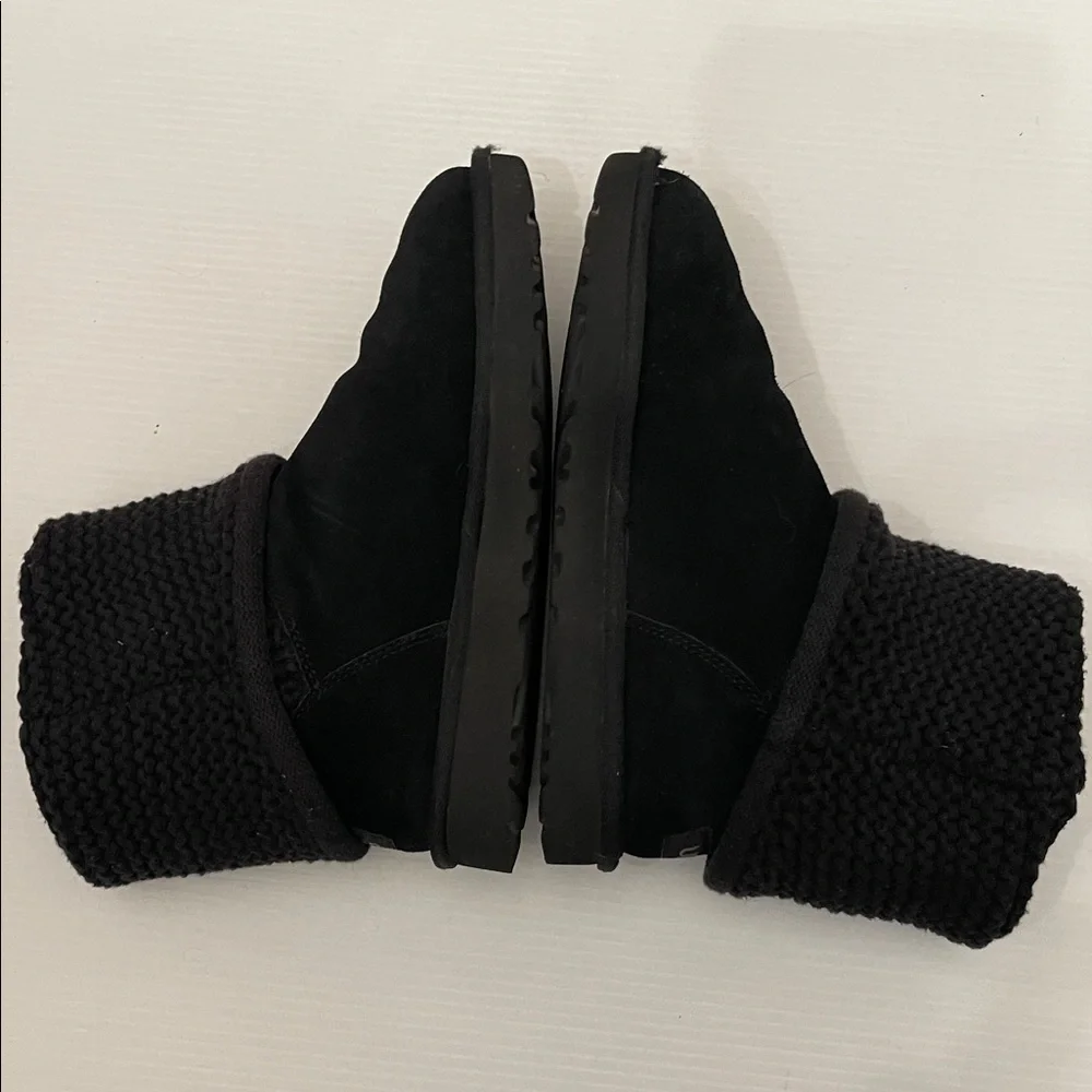 UGG SHAINA BLACK KNIT BOOTS WOMENS SIZE 6 - Picture 11 of 13
